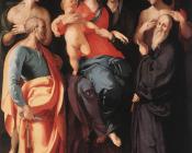 雅各布 达 蓬托尔莫 : Madonna And Child With St Anne And Other saints